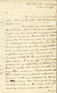 Letter, George Washington to Benjamin Tallmadge, 1779.