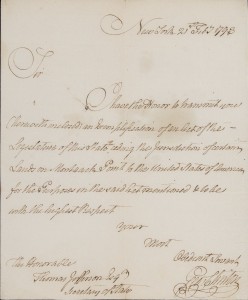 Letter, George Clinton to Thomas Jefferson, 1793