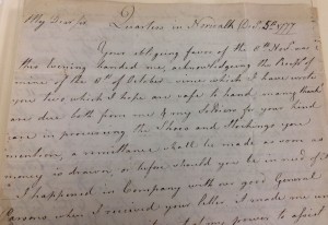 Samuel Blachley Webb Autographed Letter Signed, December 5, 1777.