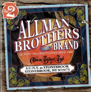 Allman Brothers Band. CD cover of the Stony Brook concert, September 19, 1971.