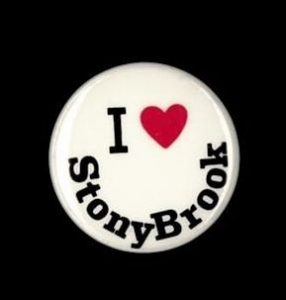 I love Stony Brook. pin, SBU Archives.