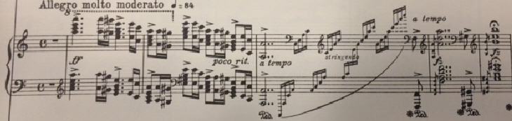 opening notes on a score -- wider