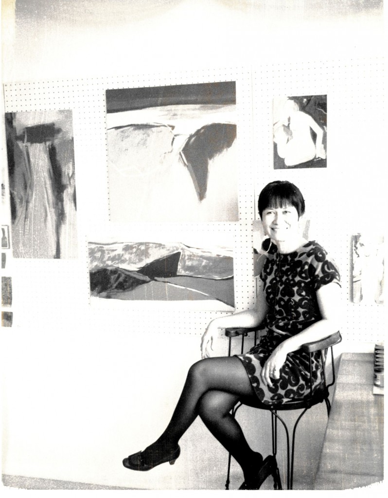 Writer and artist Diana Chang in her New York City apartment, undated