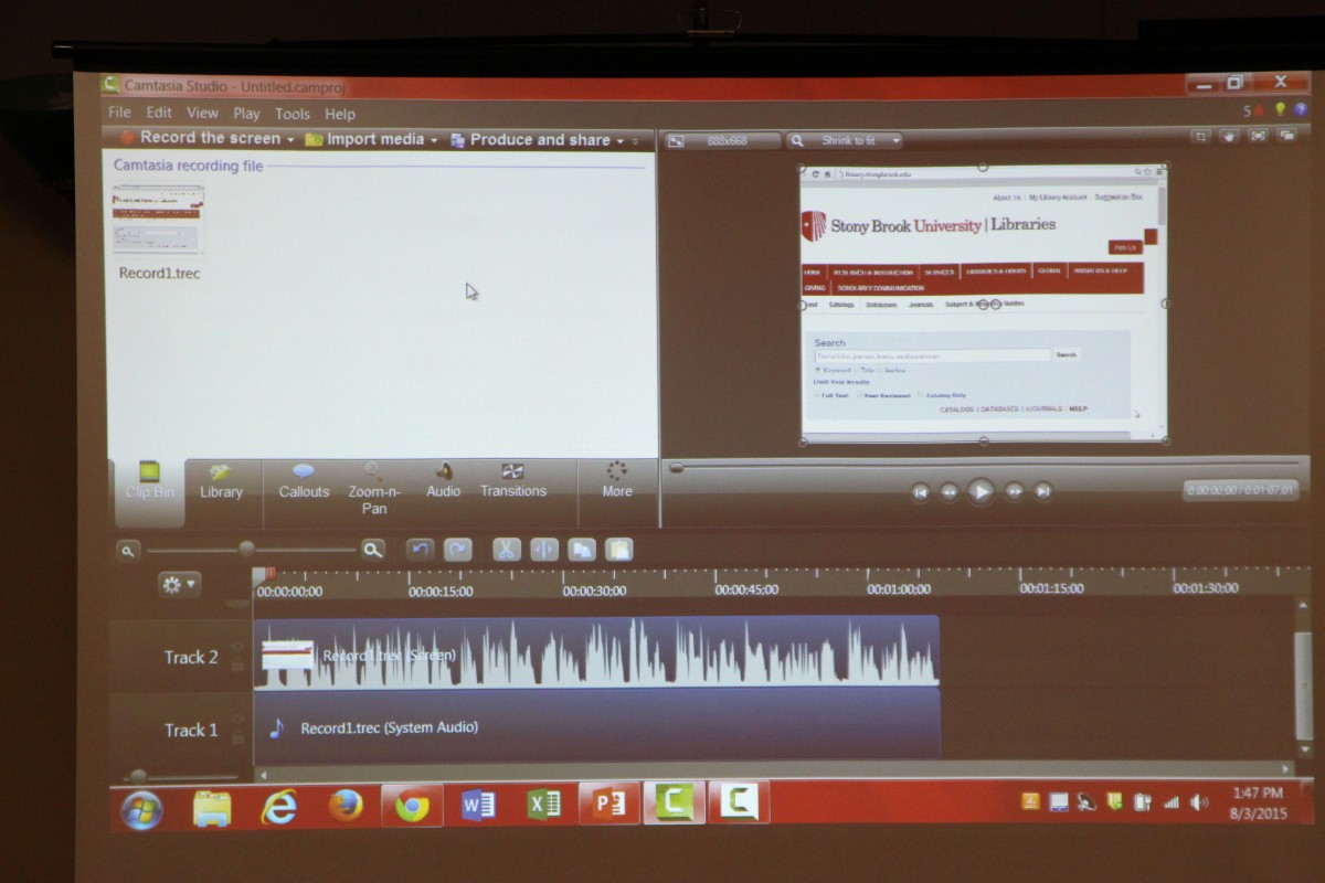 Camtasia Training Stony Brook University Libraries