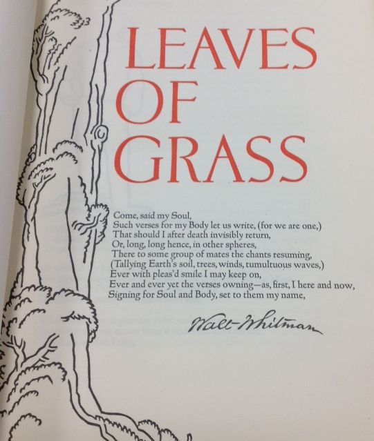 Whitman, Walt, and Valenti Angelo. Leaves of Grass. New York: Random House, 1930.