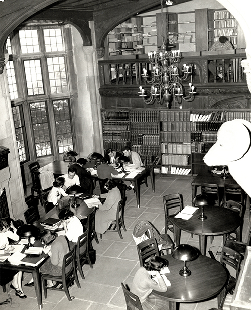 Library, State University College of Long Island at Oyster Bay, circa 1958. Photograph from the University Archives.