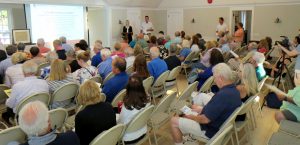 Washington lecture and letter viewing, Neighborhood House, Setauket, July 16, 2018. Photo credit: Beverly C. Tyler.