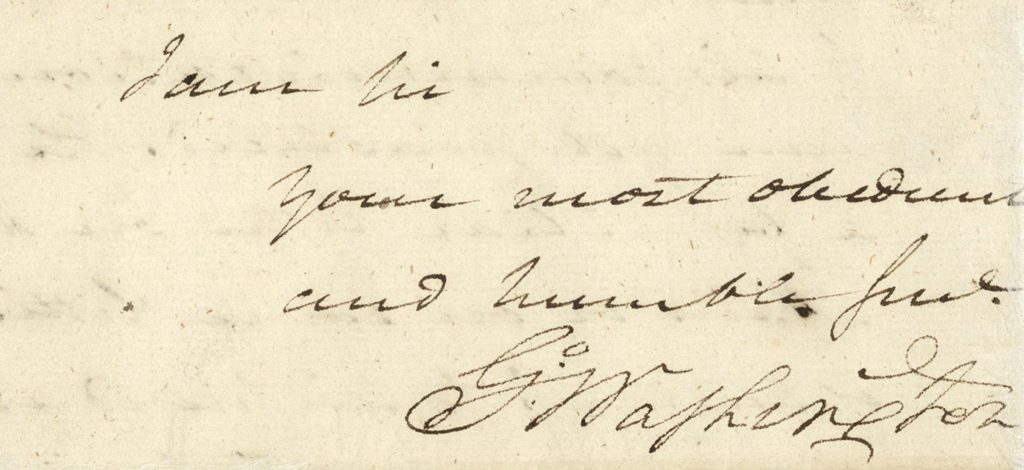 Signature of George Washington, September 24, 1779.