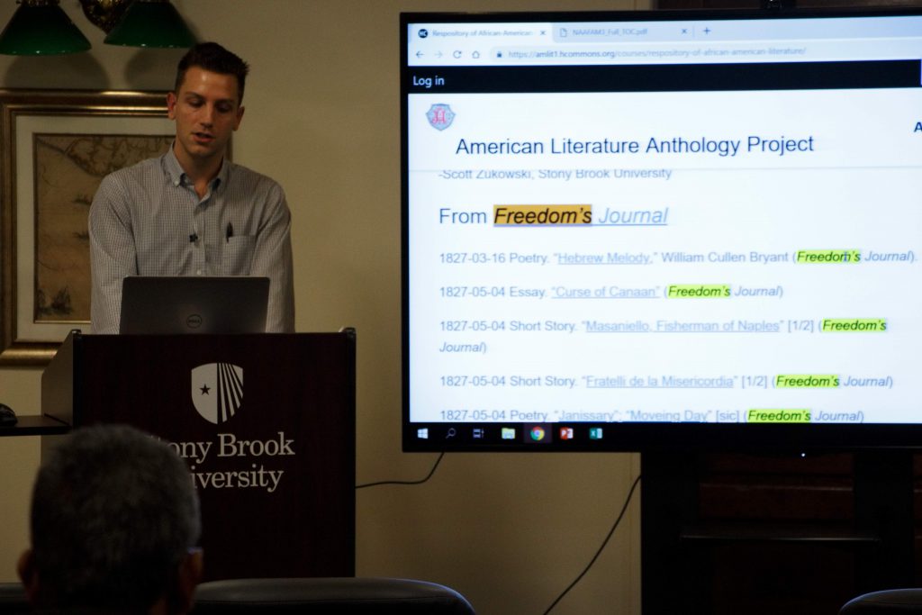 Dr. Scott Zukowski Presents on Digitized Periodicals Stony Brook
