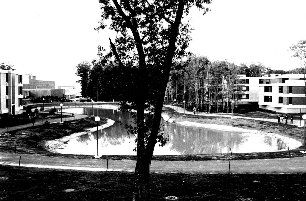 Roth Quad, circa 1969.  
Credit: University Archives, SBU Libraries. 