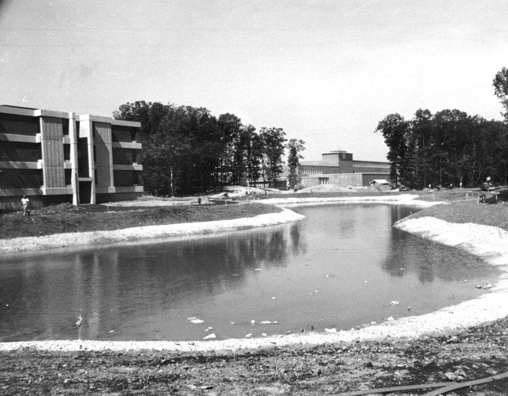 Roth Quad, circa 1969.  
Credit: University Archives, SBU Libraries. 