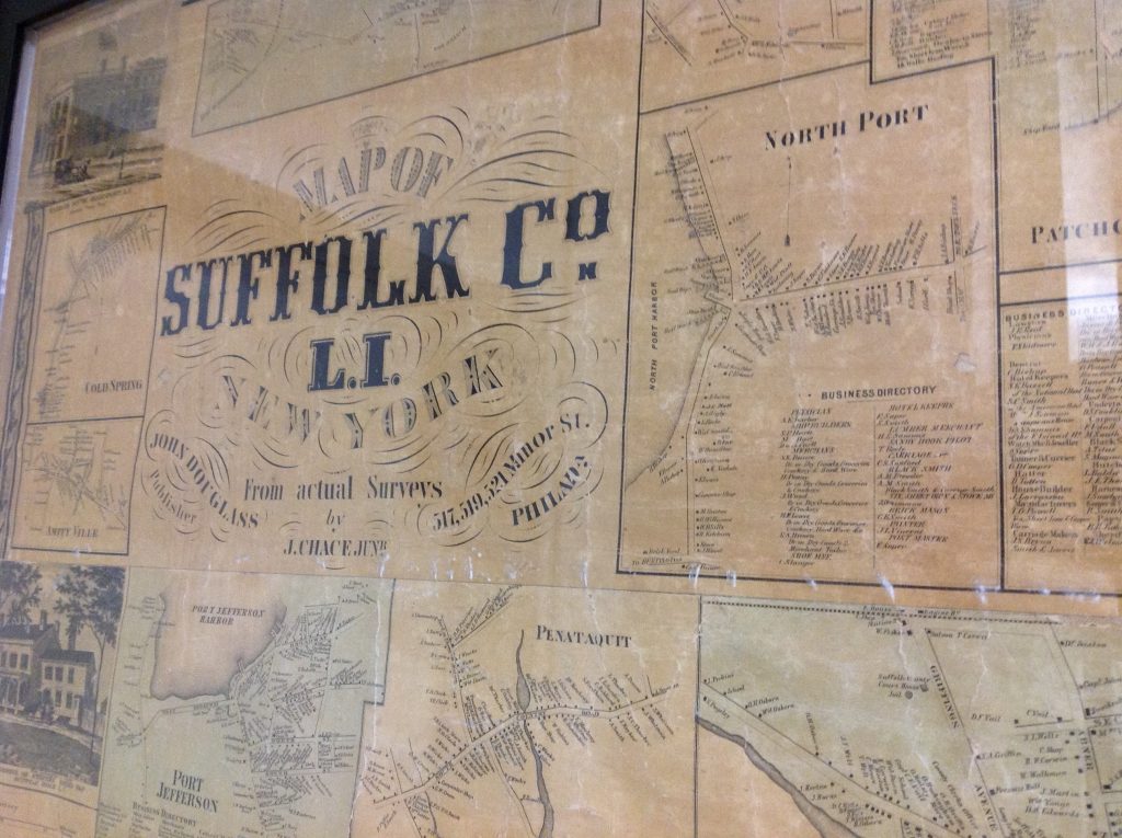 Chace, J., Douglass, J., & Smith, R. P. (1858).  Map of Suffolk County, L.I., N.Y: From actual surveys.