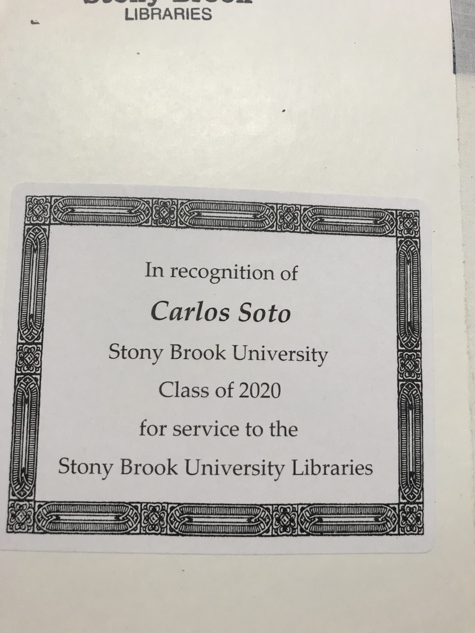 University Libraries Honors Our Graduating Student Employees Stony