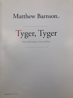 Tyger, Tyger score cover