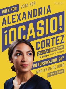 Alexandria Ocasio Cortez campaign poster