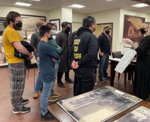 SB Undergraduate History Club visits Special Collections, November 17, 2021.