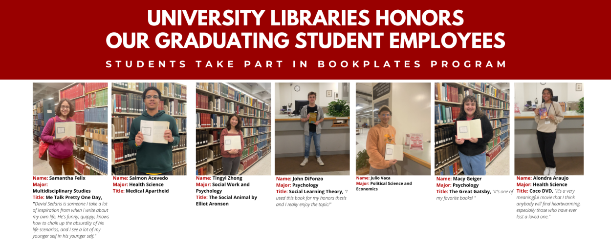 The University Libraries celebrates our graduating student employees