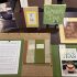 Photograph of six books about Chinese tea. Taken at the Art Crawl in Special Collections, Melville Library, Stony Brook University on April 26, 2023.