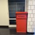 Red book return box in hallway