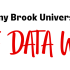 AI: Stony Brook University Love Data Week logo: yellow background, gray border, red circle with white university name and black title (AI-generated alt-text)