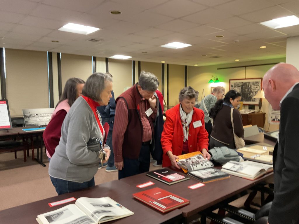 The Class of 1975 visit the University Archives as part of Homecoming festivities on October 25, 2025.