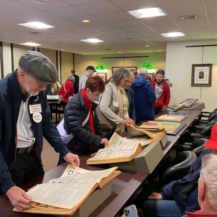 Stony Brook University's Class of 1976 visits Special Collections and University Archives and browse archived newspapers on Saturday, October 17, 2026, as part of Wolfstock homecoming activities.