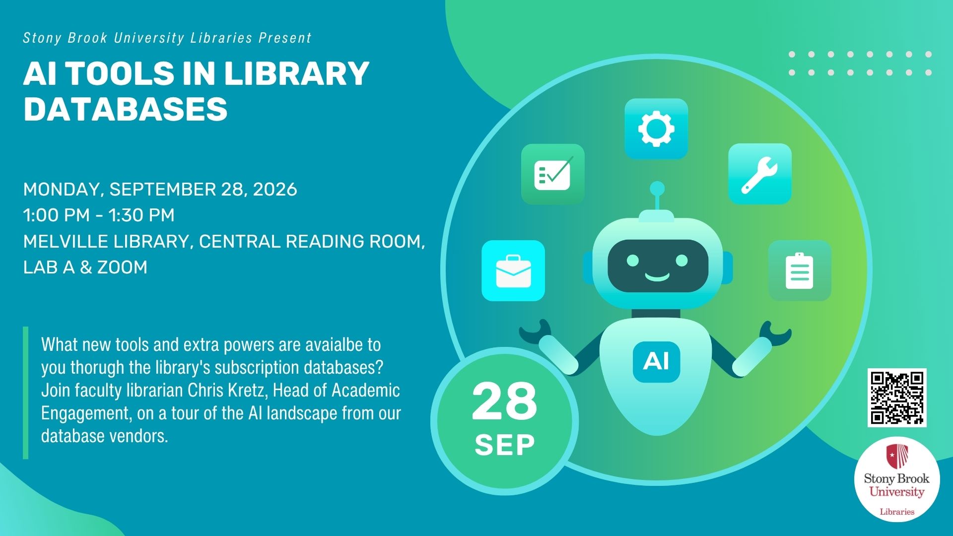 9.28.26 AI Tools in Library Databases Digital Signage